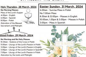 Holy week and easter