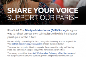 SHARE YOUR VOICE – SUPPORT OUR PARISH